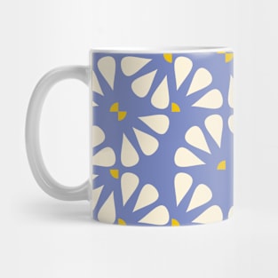 Periwinkle Vintage Checkered Flowers Mug